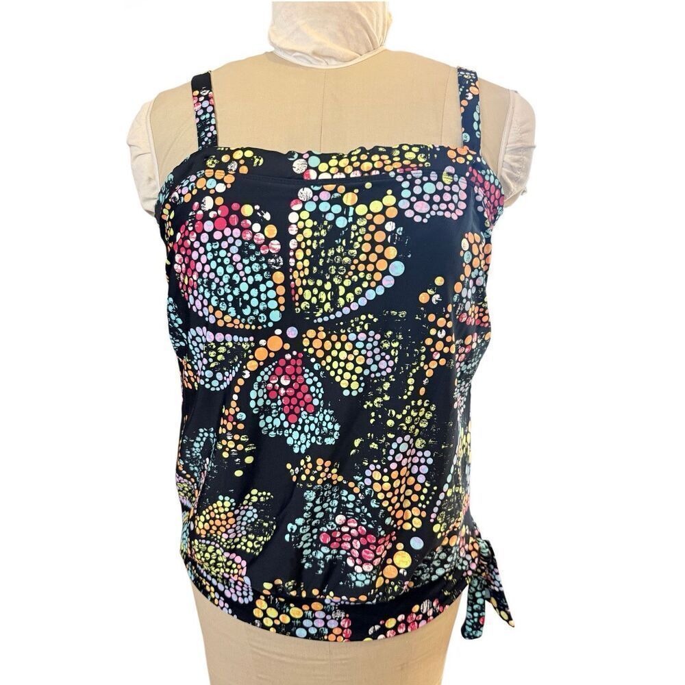 Xhilaration Swim Top Built In Bra Adjustable Straps Sz. 12